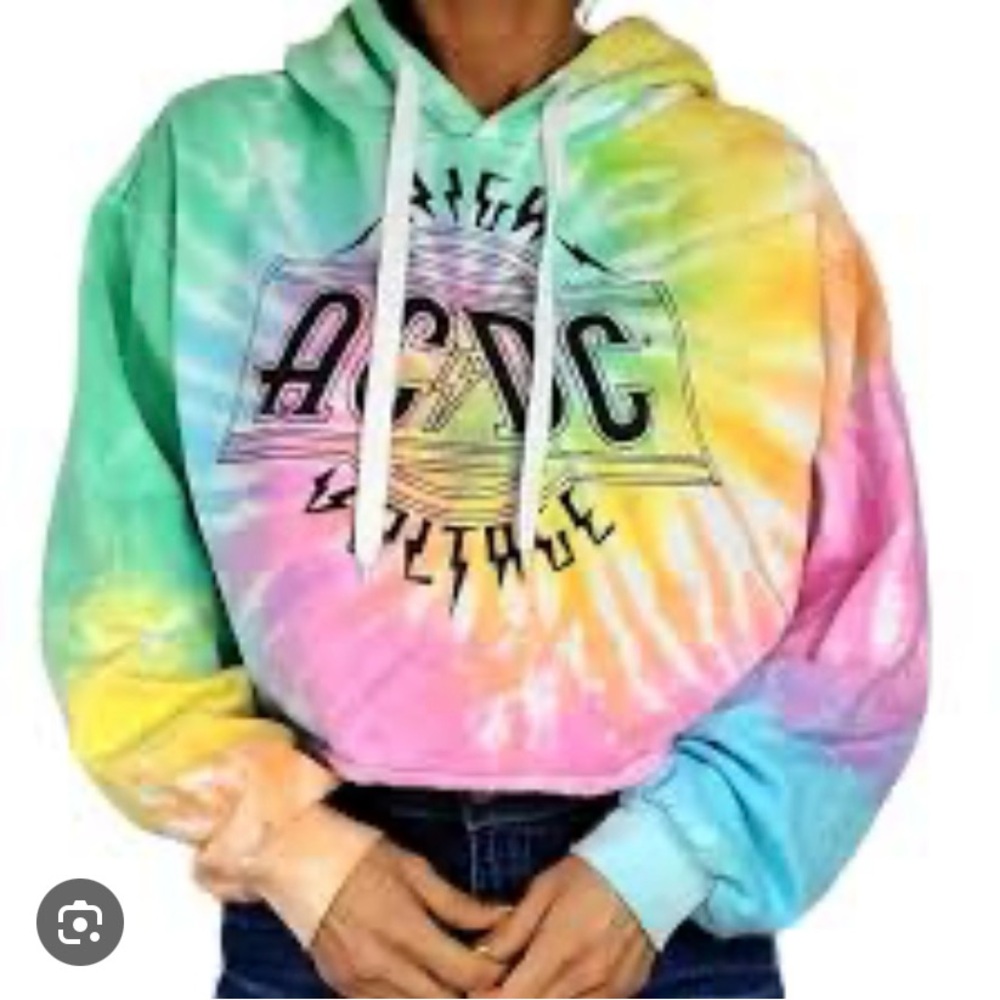 AC/DC Cropped Hoodie
